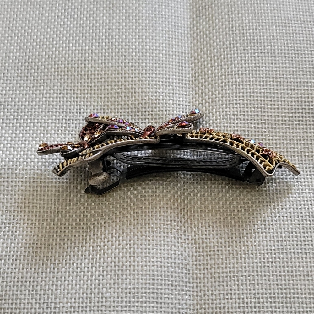 EUC Butterfly Rhinestone Hair Barrette - Picture 2 of 4